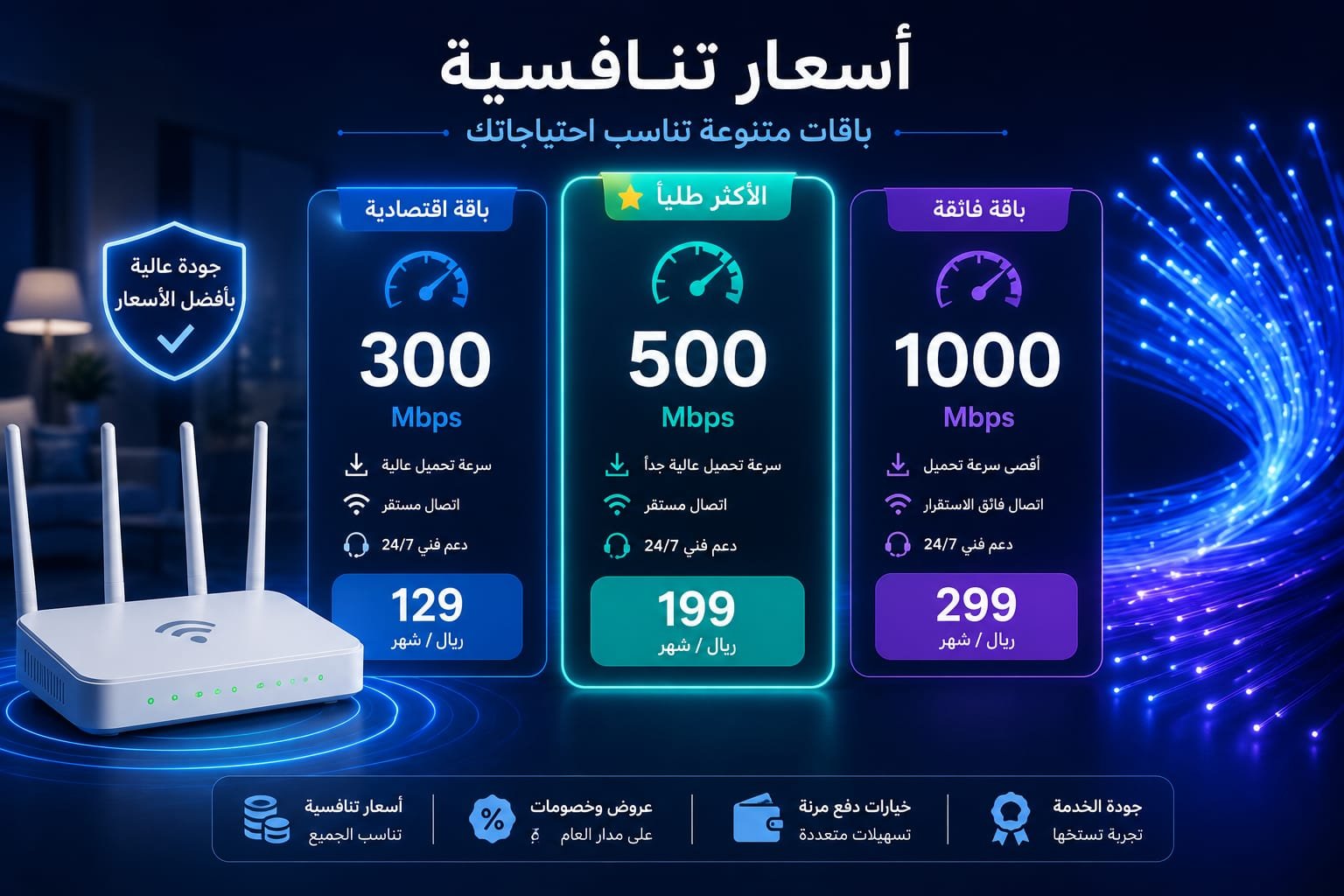أسعار منافسة - باقات إنترنت بأسعار عادلة